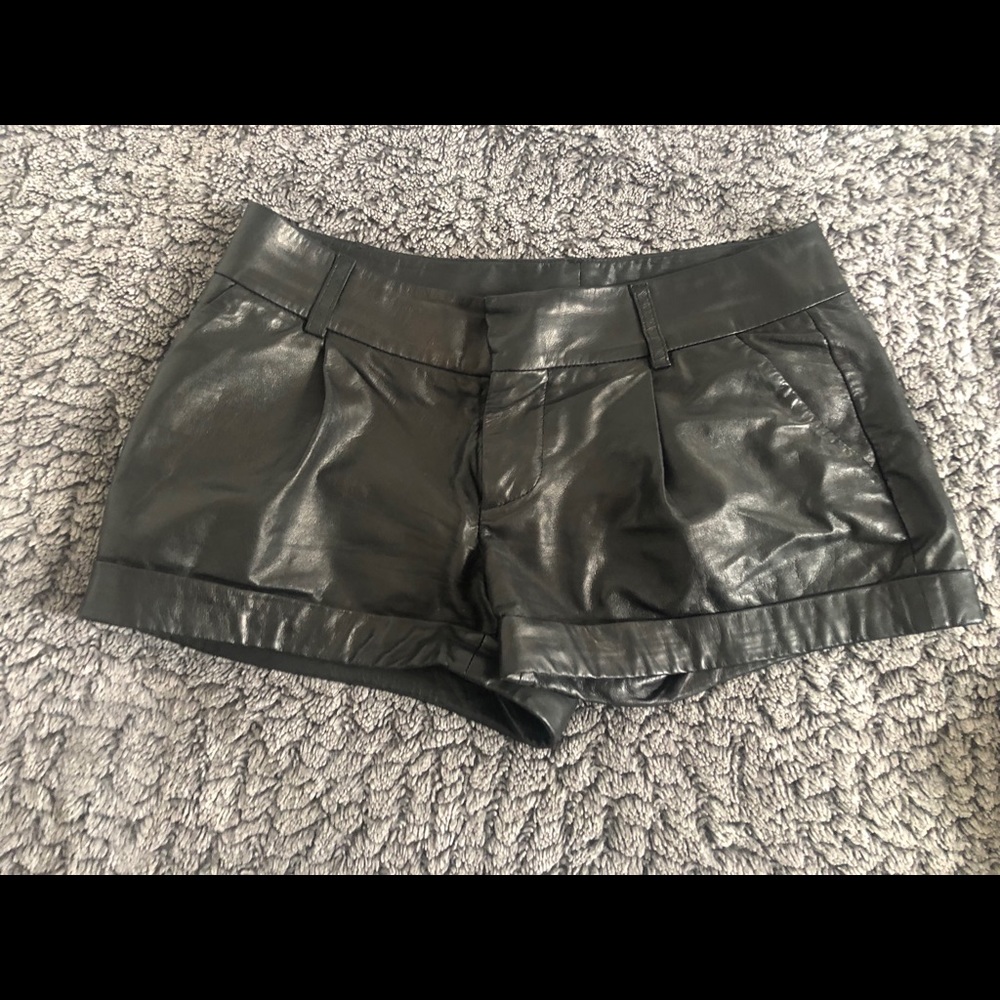 Alice & Olivia leather shorts!